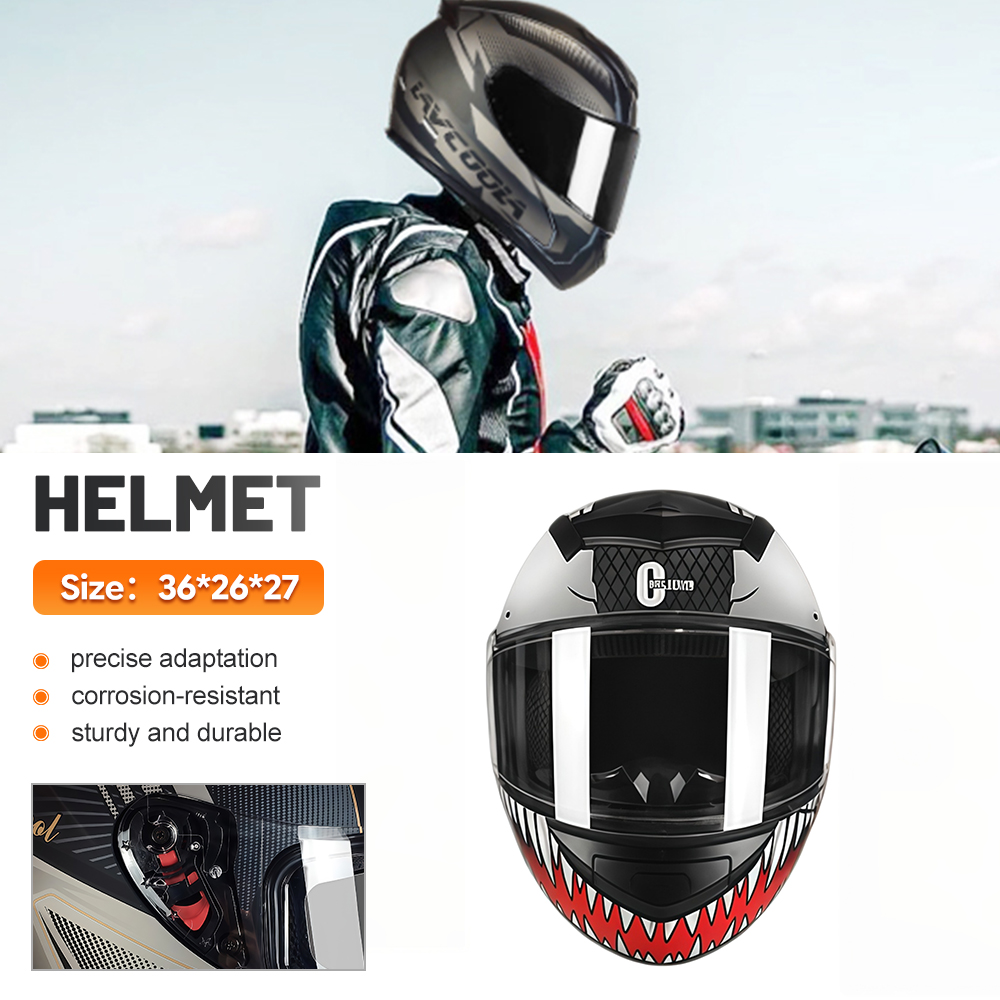 Dual Visor Motorcycle Racing Helmet - 세련된 디자인의 풀페이스 오토바이 헬멧 (양면
