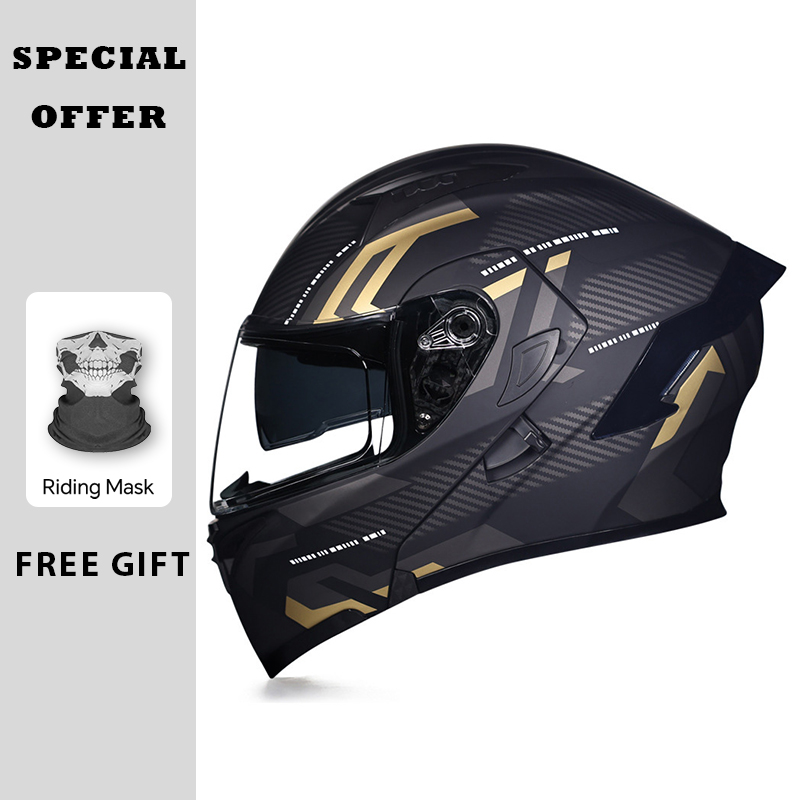 DOT 승인 오토바이 플립업 헬멧 이중 렌즈 대형 테일 - Dual Visor Motorcycle Racing Helmet 리뷰 및 가격